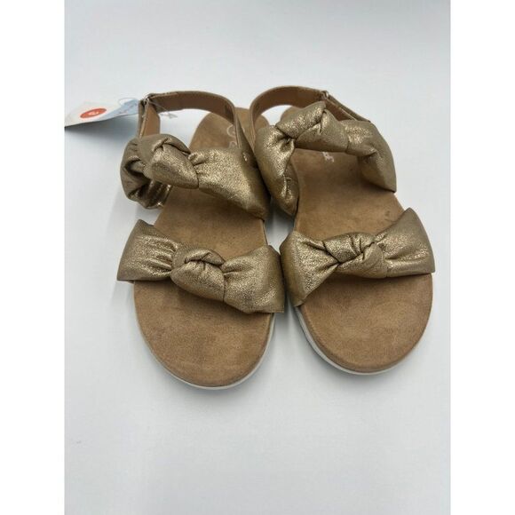 Brand New Cat & Jack Girl's Elena Metallic Footbed Sandals Size 3‎ - Picture 1 of 9